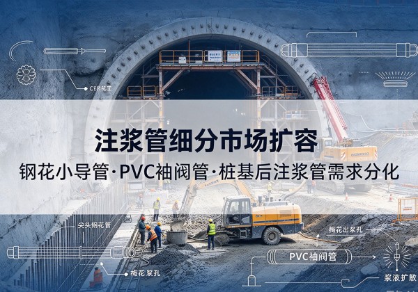温江注浆管细分市场扩容，隧道钢花小导管、PVC 袖阀管、桩基后注浆管需求分化